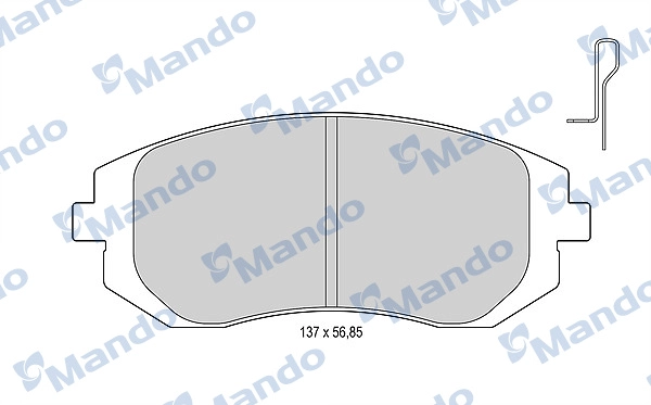 Колодки тормозные дисковые MANDO MBF015823