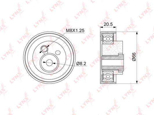 Натяжитель ремня LYNXAUTO PB1323
