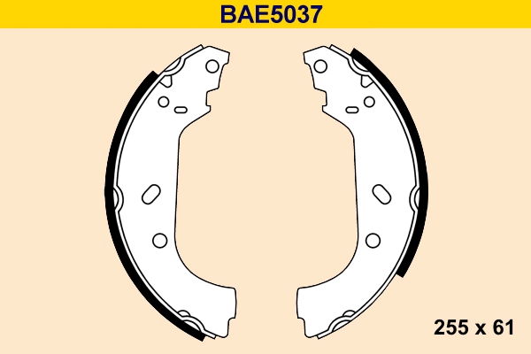 Колодки тормозные барабанные BARUM BAE5037