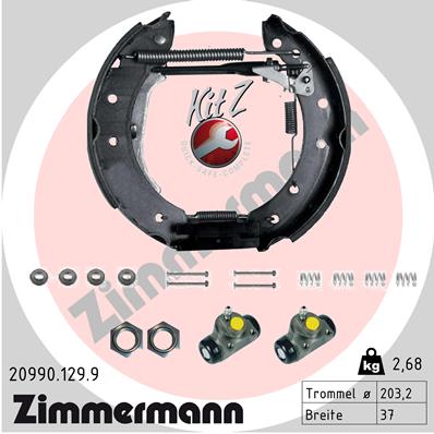Барабан тормозной ZIMMERMANN 209901299
