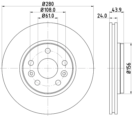 Диск тормозной HELLA/BEHR/PAGID 8DD355116-451