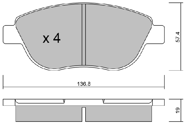 Колодки тормозные дисковые AISIN BPPE1004