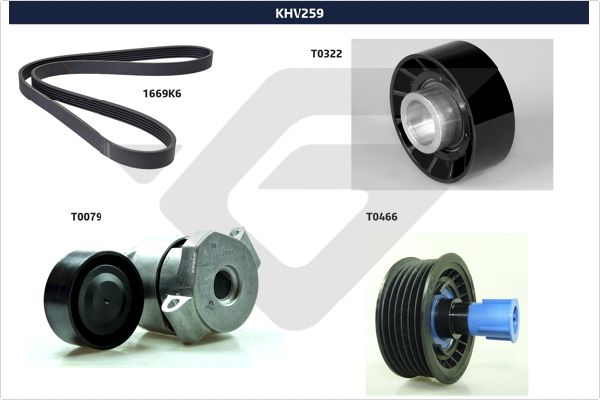 Поликлиновой ременный комплект HUTCHINSON KHV259