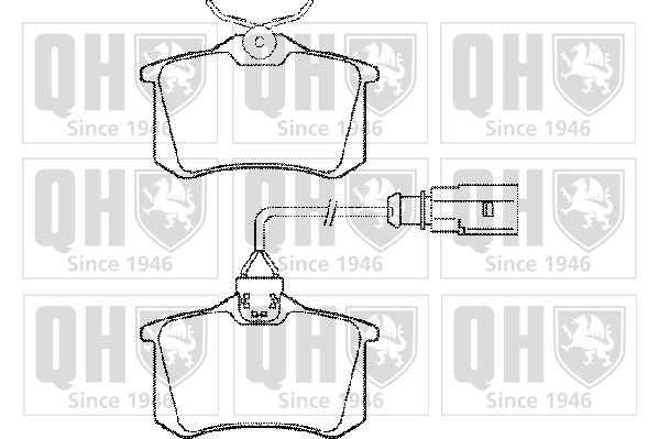 Комплект тормозных колодок дисковый тормоз QUINTON HAZELL BP1280