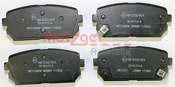 Колодки тормозные дисковые METZGER 1170522