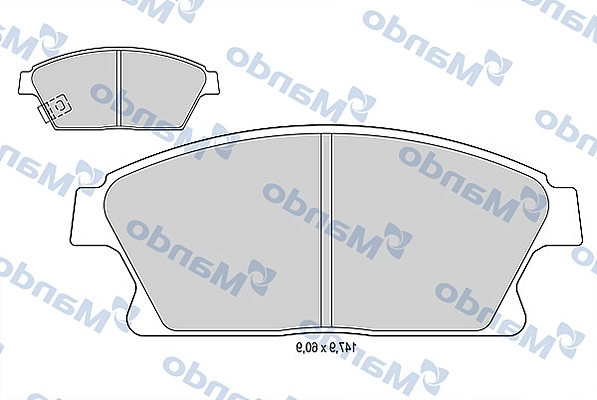 Колодки тормозные дисковые MANDO MBF015334