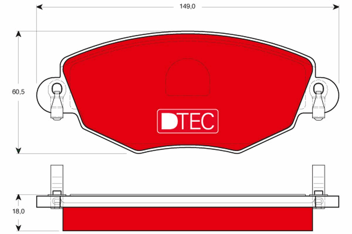 Колодки тормозные дисковые TRW GDB1434DTE