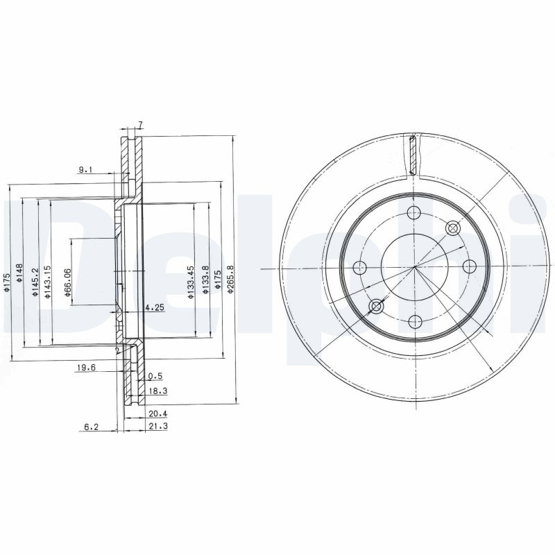 Диск тормозной DELPHI BG2387