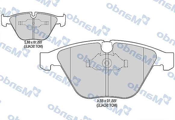 Колодки тормозные дисковые MANDO MBF015190