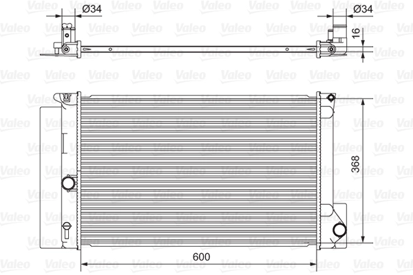 Радиатор системы охлаждения VALEO 701538