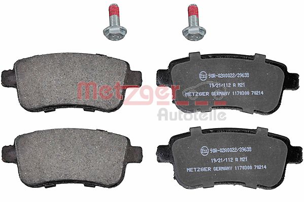 Колодки тормозные дисковые METZGER 1170300