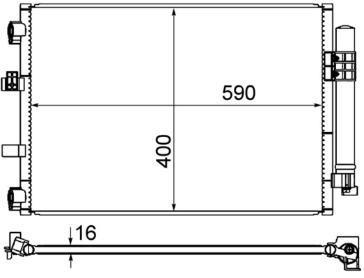 Конденсатор кондиционера MAHLE/KNECHT AC861000S