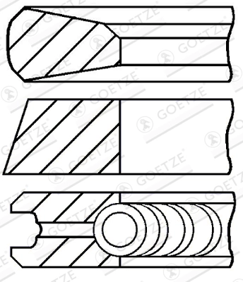 Кольца поршневые GOETZE ENGINE 08-785200-00