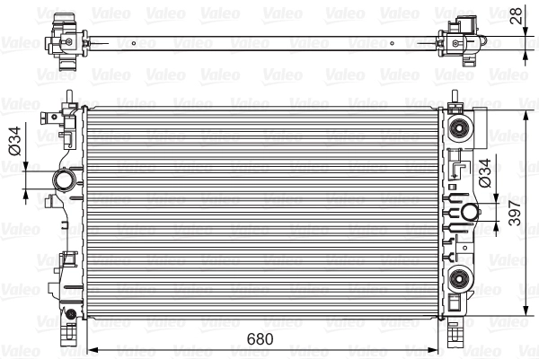 Радиатор системы охлаждения VALEO 701541