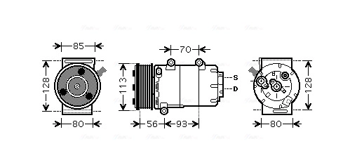 Компрессор кондиционера AVA QUALITY COOLING FDAK416