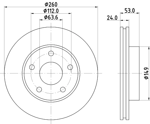 Диск тормозной HELLA/BEHR/PAGID 51018
