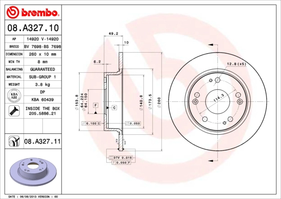 Диск тормозной BRECO BS 7698