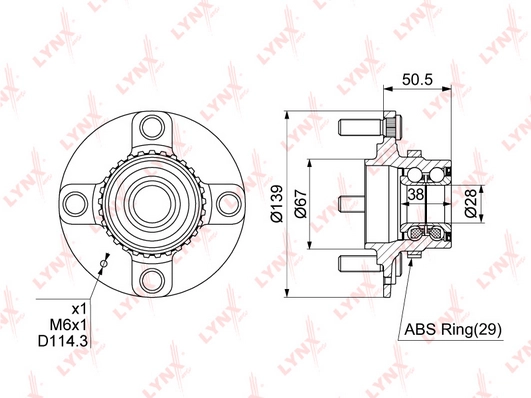 Запчасть LYNXAUTO WH-1138