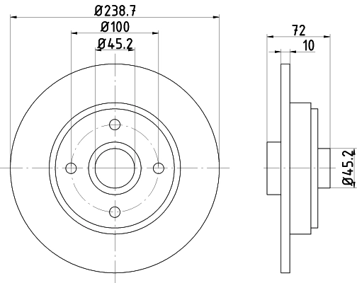 Диск тормозной HELLA/BEHR/PAGID 51107