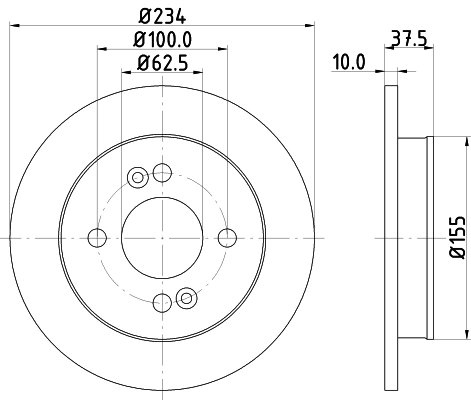 Диск тормозной HELLA/BEHR/PAGID 8DD355112801