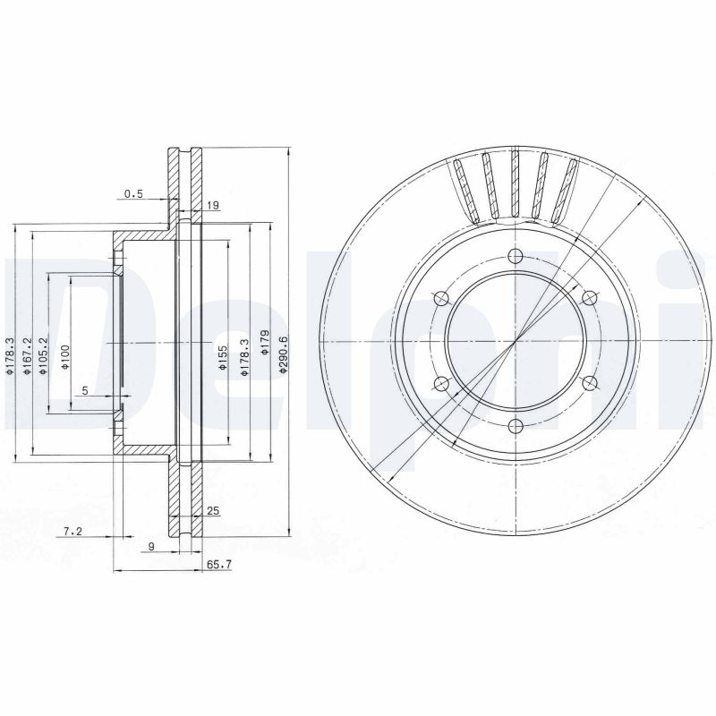 Диск тормозной DELPHI BG3423