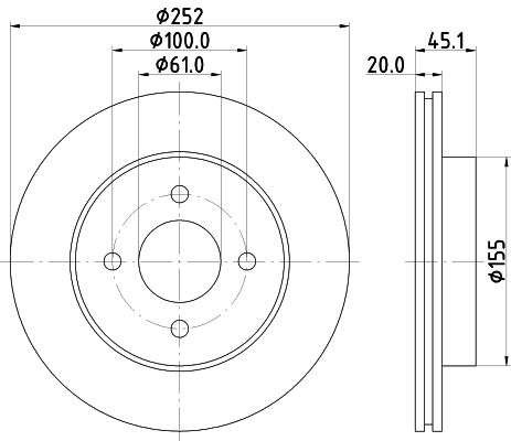 Диск тормозной HELLA/BEHR/PAGID 8DD 355 112-961
