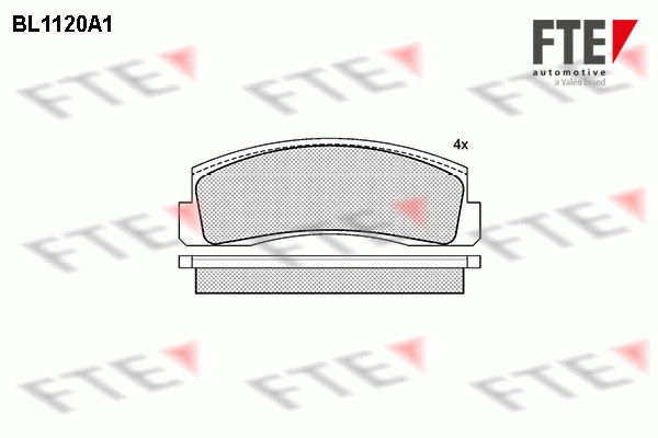 Колодки тормозные дисковые FTE BL1120A1