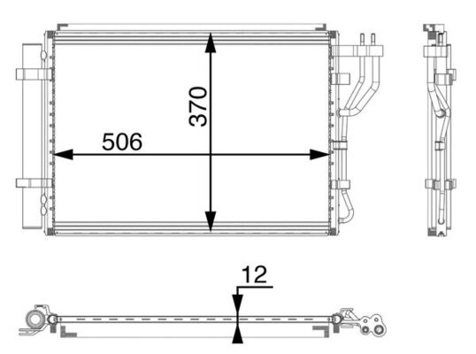 Конденсатор кондиционера MAHLE/KNECHT AC48000P