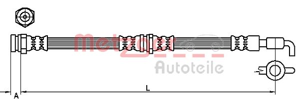Шланг тормозной METZGER 4110871