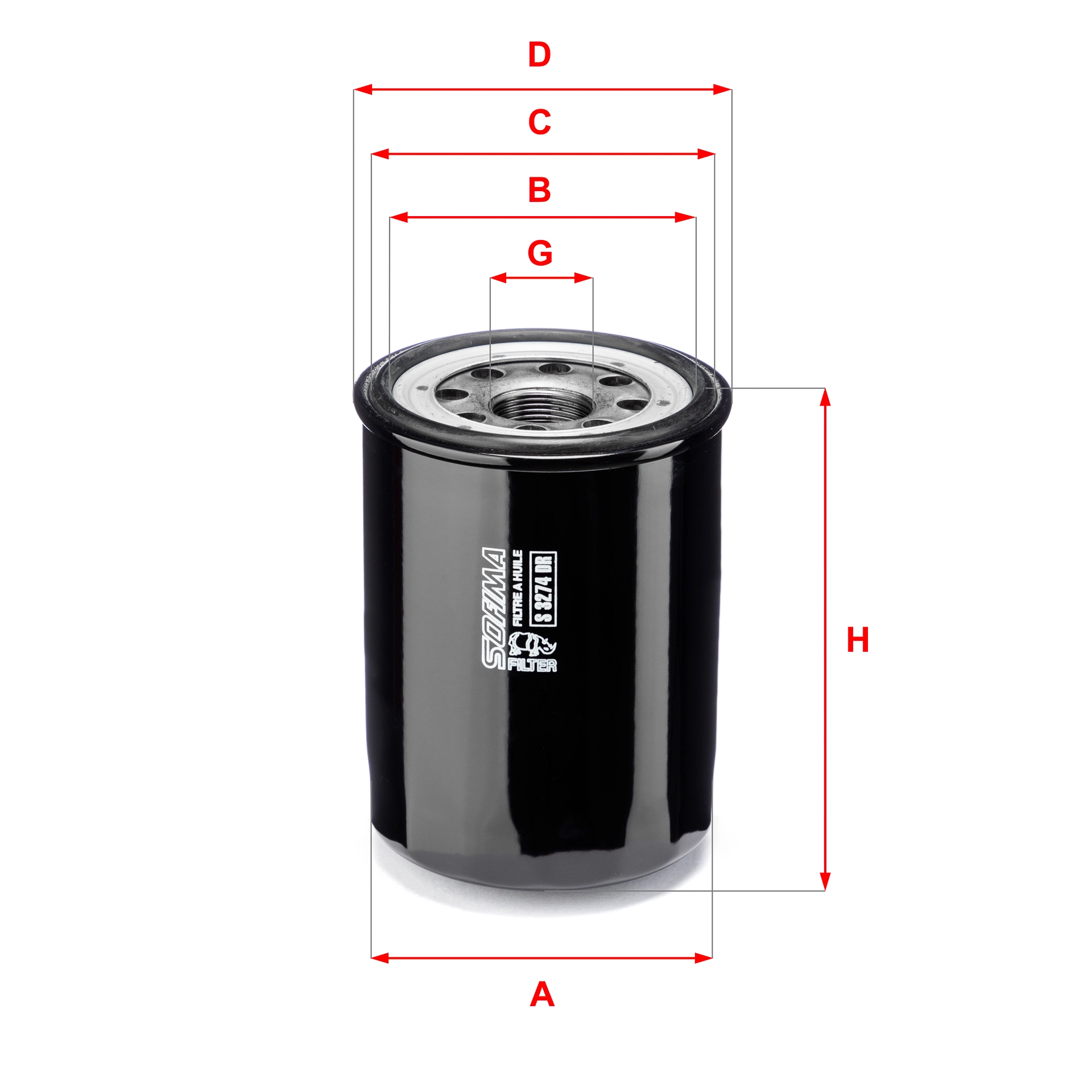 Фильтр масляный SOFIMA S 3274 DR