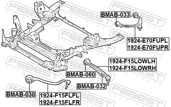 Рычаг подвески FEBEST 1924F15LOWLH