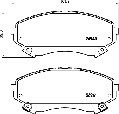 Колодки тормозные дисковые HELLA/BEHR/PAGID 8DB355015141