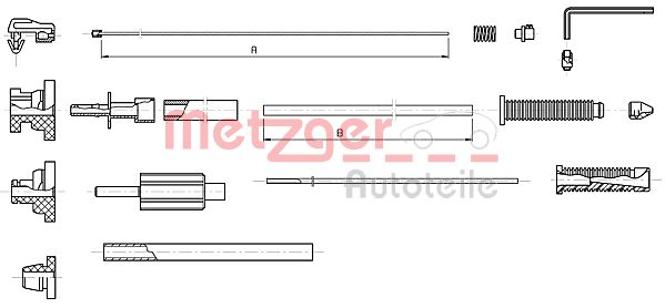 Трос газа METZGER 10.1179