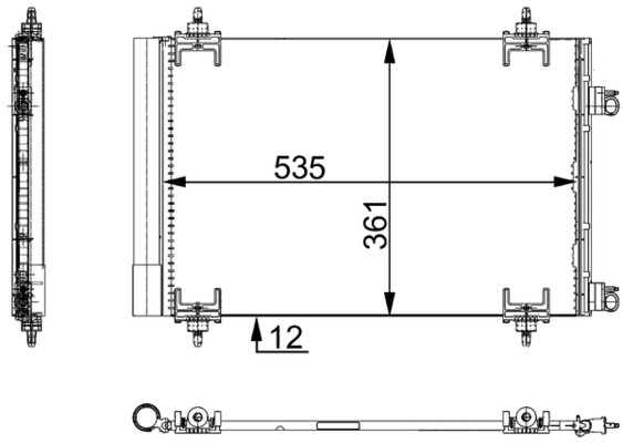 Конденсатор кондиционера MAHLE/KNECHT AC668000S