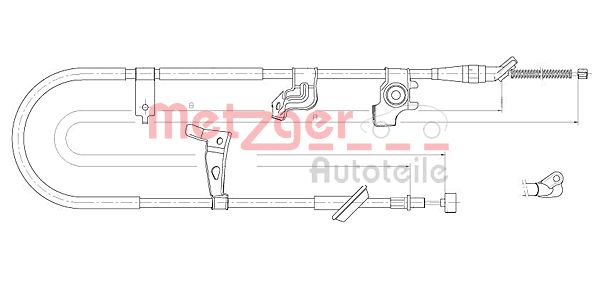 Трос стояночного тормоза METZGER 17.5061