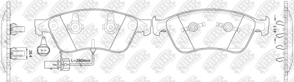 Колодки тормозные дисковые NIBK PN-0351W