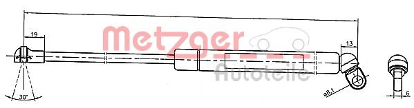 Амортизатор крышки багажника METZGER 2110334