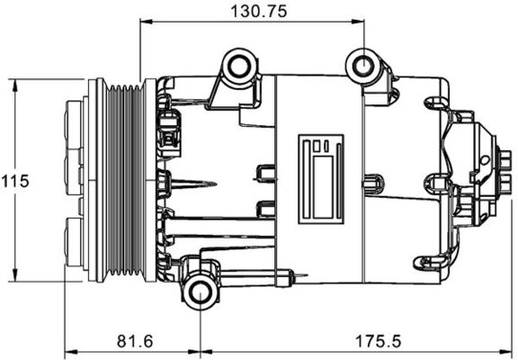 Компрессор кондиционера MAHLE/KNECHT ACP1331000P