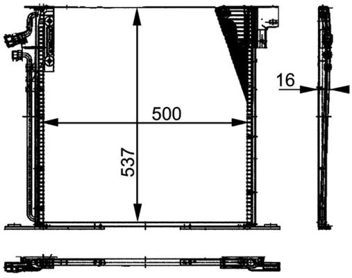 Конденсатор кондиционера MAHLE/KNECHT AC212000P