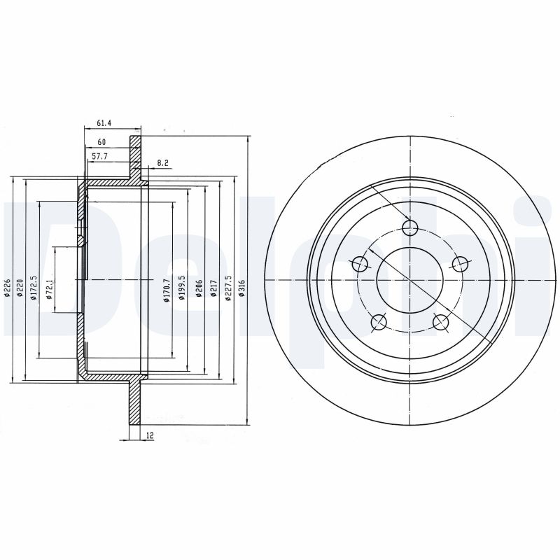 Диск тормозной DELPHI BG4159