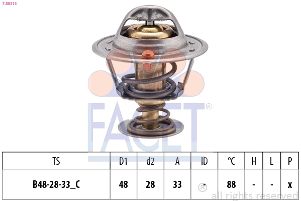 Термостат FACET 7.8831S