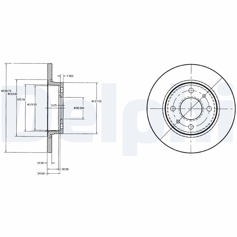 Диск тормозной DELPHI BG2466