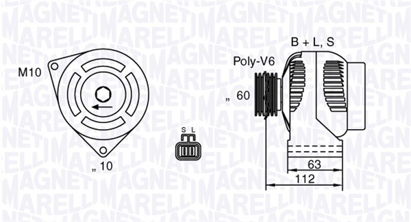 Генератор MAGNETI MARELLI 063532622010