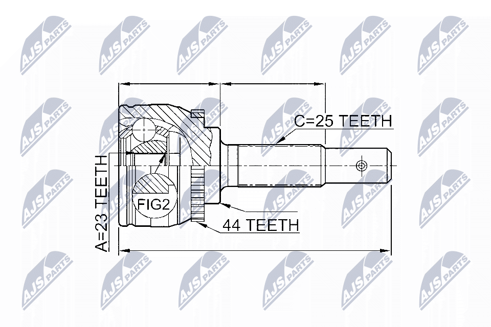 Шруc наружний nissan almera 1.8 03- /+abs44/ NTY NPZ-NS-072