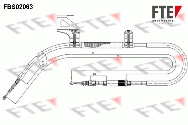 Трос стояночная тормозная система FTE FBS02063