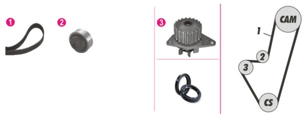 Комплект водяного насоса MAHLE/KNECHT CPK8000P