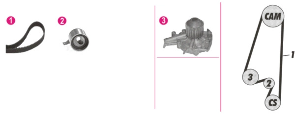 Комплект водяного насоса MAHLE/KNECHT CPK97000P