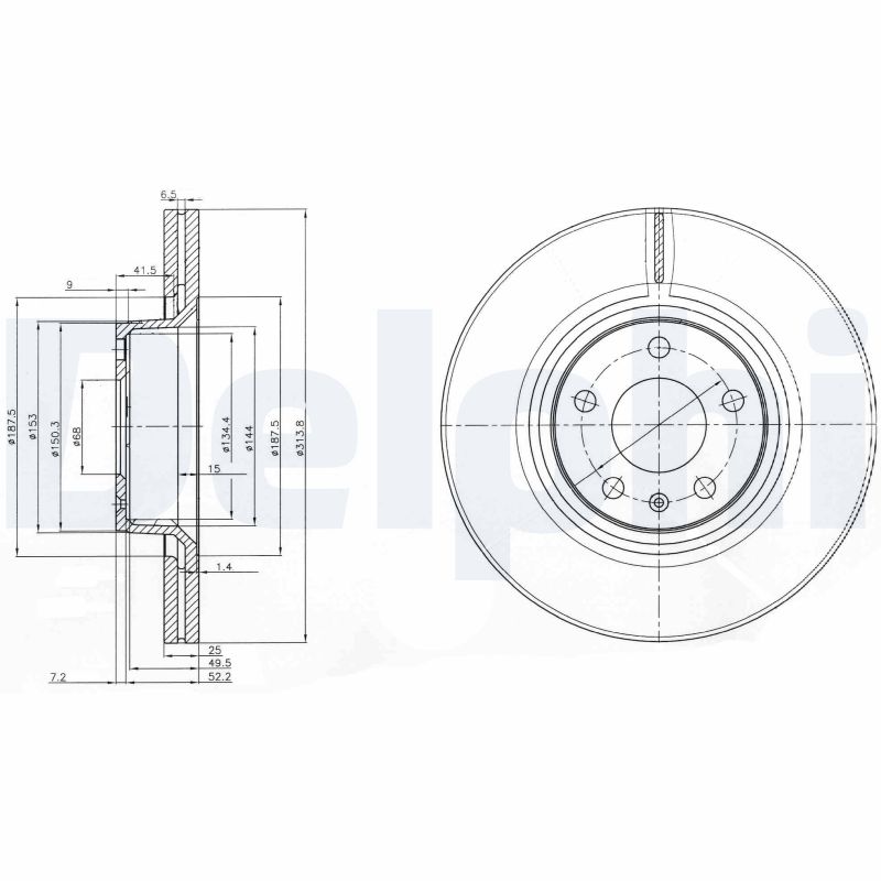 Диск тормозной DELPHI BG3942