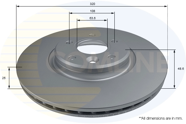 Диск тормозной COMLINE ADC2844V