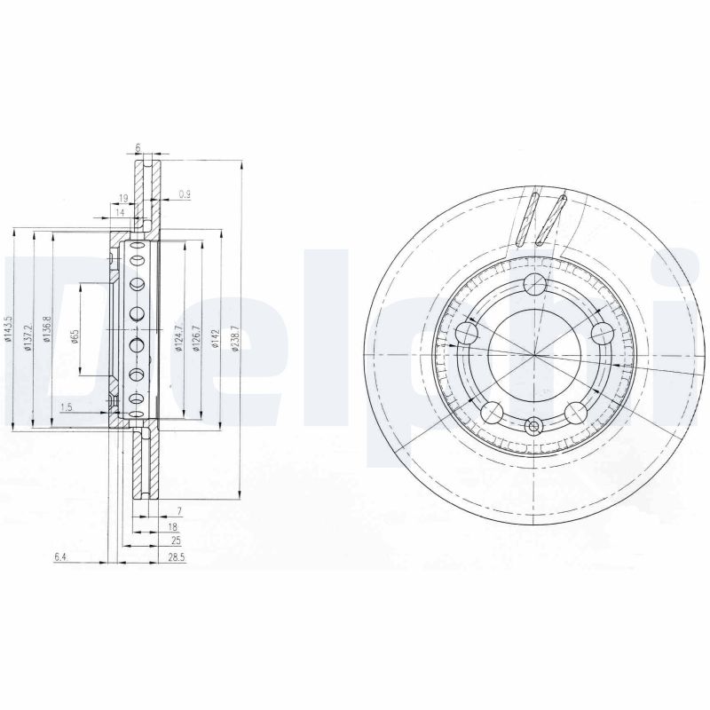 Диск тормозной DELPHI BG3695